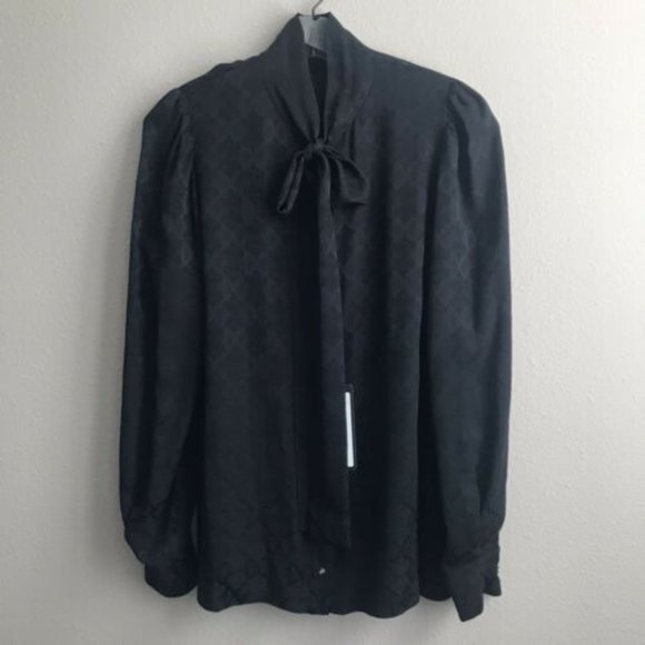 ❌SOLD❌Dolce & Gabbana DG logo shirt in jacquard with bow - Picture 5 of 10